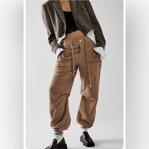 NEW WITHOUT PRICE TAG Cullen Low Slung Pull On Cord Pants Tie Cord Cinch Hem